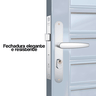 Fechadura Externa Perfil Serralheiro Estreita Stam Inox Fech 601-602/33 Esp Inox (g) Perfil Metalico - 3