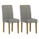 Ver imagem 1 de Conjunto 2 Cadeiras Amanda Ypê/linho Cinza Claro - New Ceval