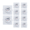Ver imagem 1 de Kit 10 Spot de Led Embutir Alltop Par20 Quadrado 7W Bivolt Taschibra Luz 4000K Neutro Suave