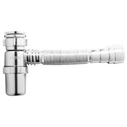 Sifão Sanfonado Universal Prata com Copo - 1