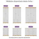 Ver imagem 6 de Cômoda Infantil 95cm 1 Porta e 4 Gavetas Realeza Multimóveis Mp4454 Madeirado/branco
