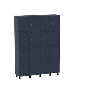 Armário Guarda Volume Locker Roupeiro 16 Portas Aço Grf 504/16
