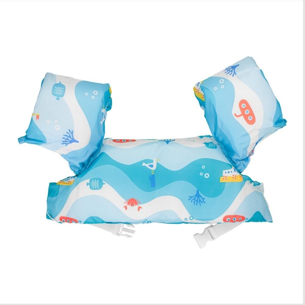 Boia Infantil Piscina Praia Estilo Colete Protetor P/ Masculino Menino Com Segurança Pimpolho Azul - 1