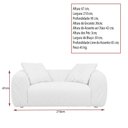 Ver imagem 4 de Sofá Enrugado Clier 2 Lugares 210cm Bouclé Off White - Sallar Home