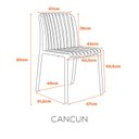 Ver imagem 2 de Kit com 4 Cadeiras em Polipropileno Cancun