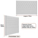 Ver imagem 2 de Cabeceira para Cama Box Queen 170cm Soft Linho Bege - Sallar Home