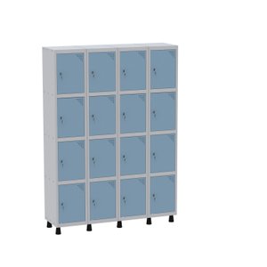 Armário Guarda Volume Locker Roupeiro 16 Portas Aço Grf 504/16