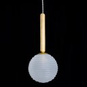 Ver imagem 4 de Pendente Eloa ZR136 Madeira Branco Globo Vidro 15cm + G9 BF Starlux ST2603