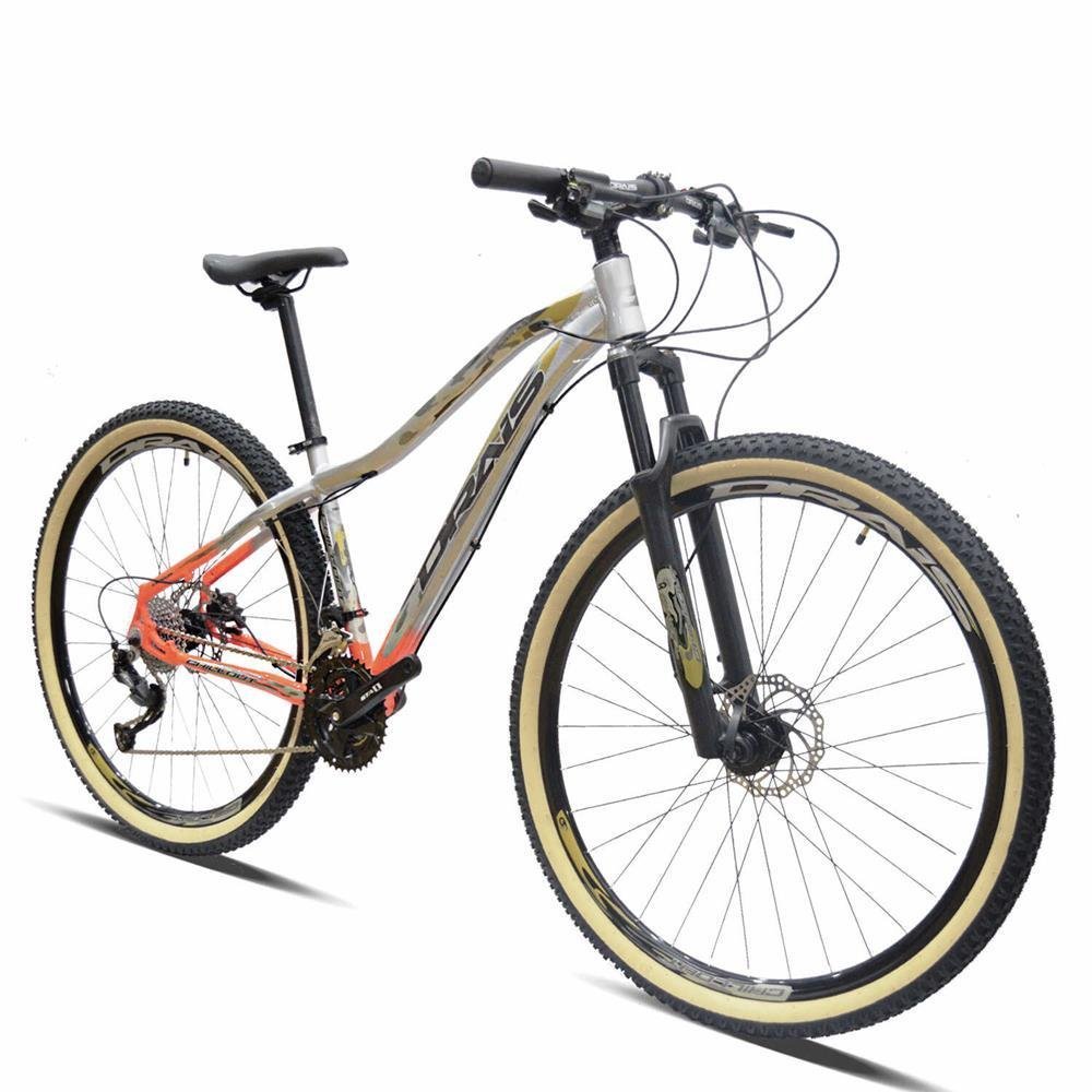 Bicicleta Aro 29 Drais 27V Câmbio Shimano Chillout 19'' Prata/Laranja - H405 - 2