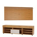 Ver imagem 2 de Rack com Painel para TV até 58 Polegadas 180cmx90cm Twin Marrom Mel/Off White