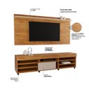 Ver imagem 3 de Rack com Painel para TV até 58 Polegadas 180cmx90cm Twin Marrom Mel/Off White