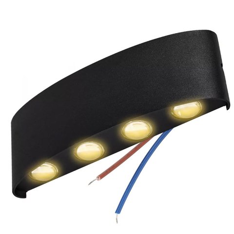 Arandela Luminaria Parede 8w 8 Fachos Iluminaçao Casa Rua Luz Led Varanda Garagem Segurança Jardim Q