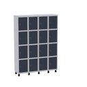 Ver imagem 1 de Armário Guarda Volume Locker Roupeiro 16 Portas Aço Grf 504/16 Azul/Cinza/Delrey