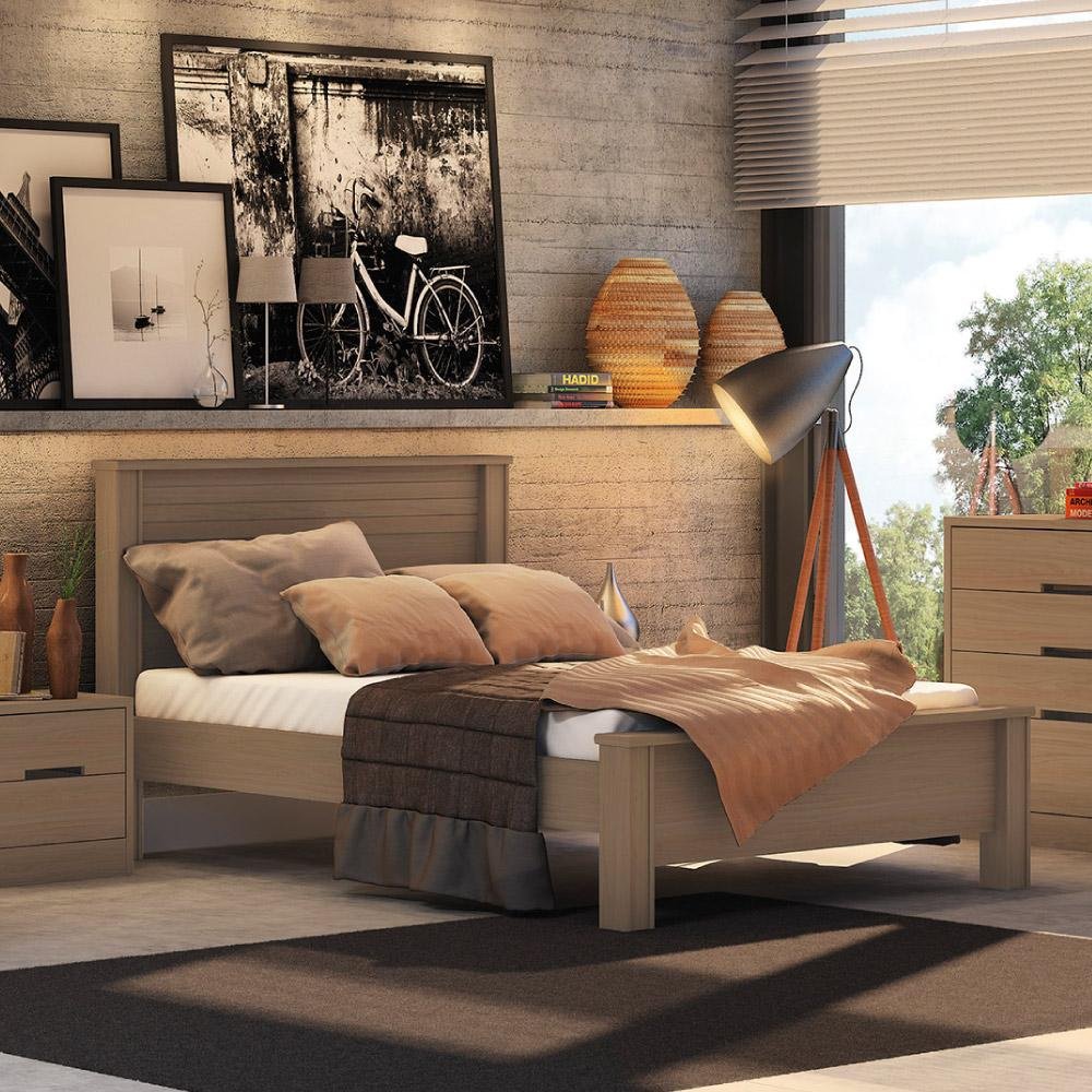 Cama de Casal S819 Kappesberg - Texturizado Nature | MadeiraMadeira