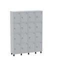 Ver imagem 1 de Armário Guarda Volume Locker Roupeiro 16 Portas Aço Grf 504/16 Cinza