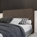 Ver imagem 1 de Cabeceira Cama Box Casal 1,40m Estofada Capri Veludo Marrom