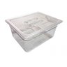 Cuba Gastronômica Em POLICARBONATO 1/2x200 mm 12 Litros COM TAMPA Com ABERTURA Para Sous Vide ANOVA  - 1