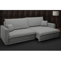 Sofá Tango 2,60M Sem Caixa, Retrátil e Reclinável Velosuede Grafite - Netsofás - 1