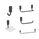 Ver imagem 1 de Kit Acessórios para Banheiros Celite One 5 Peças Preto Matte