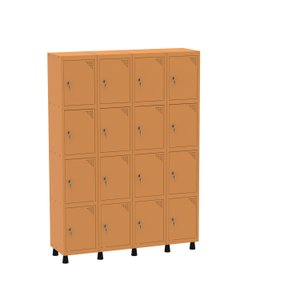 Armário Guarda Volume Locker Roupeiro 16 Portas Aço Grf 504/16
