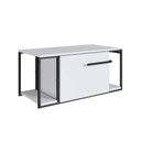 Ver imagem 6 de Gabinete para Banheiro com Porta e Estrutura em Metal 80 Cm Cor:preto com Branco