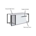 Ver imagem 4 de Gabinete para Banheiro com Porta e Estrutura em Metal 80 Cm Cor:preto com Branco