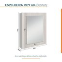 Ver imagem 4 de Conjunto para Banheiro Bancada em Porcelanato com Cuba Esculpida, Armário e Espelheira Ripy 60cm Yes