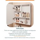 Ver imagem 3 de Conjunto para Banheiro Bancada em Porcelanato com Cuba Esculpida, Armário e Espelheira Ripy 60cm