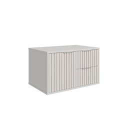 Conjunto para Banheiro Bancada em Porcelanato com Cuba Esculpida, Armário e Espelheira Ripy 60cm - 8