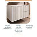 Ver imagem 5 de Conjunto para Banheiro Bancada em Porcelanato com Cuba Esculpida, Armário e Espelheira Ripy 60cm Yes