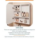 Ver imagem 3 de Conjunto para Banheiro Bancada em Porcelanato com Cuba Esculpida, Armário e Espelheira Ripy 60cm Yes