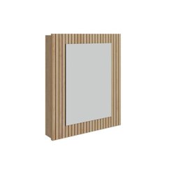 Conjunto para Banheiro Bancada em Porcelanato com Cuba Esculpida, Armário e Espelheira Ripy 60cm - 9