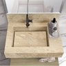 Conjunto para Banheiro Bancada em Porcelanato com Cuba Esculpida, Armário e Espelheira Ripy 60cm - 13