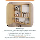 Ver imagem 7 de Conjunto para Banheiro Bancada em Porcelanato com Cuba Esculpida, Armário e Espelheira Ripy 60cm Amarelo/Wood