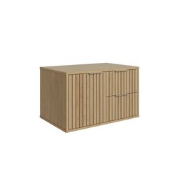 Conjunto para Banheiro Bancada em Porcelanato com Cuba Esculpida, Armário e Espelheira Ripy 60cm - 10