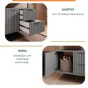 Ver mais imagens de Conjunto Completo para Banheiro Bancada em Porcelanato com Cuba Esculpida, Armário e Espelho Ripy 60