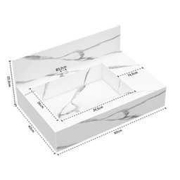 Conjunto Completo para Banheiro Bancada em Porcelanato com Cuba Esculpida, Armário e Espelho Ripy 60cm - 9