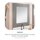 Ver imagem 4 de Conjunto Completo para Banheiro Bancada em Porcelanato com Cuba Esculpida, Armário e Espelho Ripy 60cm Cinza