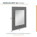 Ver imagem 3 de Conjunto Completo para Banheiro Bancada em Porcelanato com Cuba Esculpida, Armário e Espelho Ripy 60cm