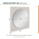 Ver imagem 4 de Conjunto para Banheiro Bancada em Porcelanato com Cuba Esculpida, Armário e Espelho Ripy 80cm Yescas