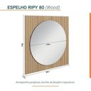 Ver imagem 3 de Conjunto para Banheiro Bancada em Porcelanato com Cuba Esculpida, Armário e Espelho Ripy 80cm Yescas