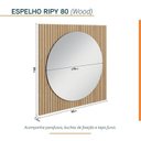 Ver imagem 4 de Conjunto para Banheiro Bancada em Porcelanato com Cuba Esculpida, Armário e Espelho Ripy 80cm Yescas