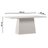 Mesa de Jantar 180 Cm Barbara com Vidro Off White – New Ceval - 2