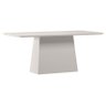 Mesa de Jantar 180 Cm Barbara com Vidro Off White – New Ceval - 1