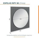 Ver imagem 4 de Conjunto para Banheiro Bancada em Porcelanato com Cuba Esculpida, Armário e Espelho Ripy 80cm Yesca