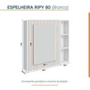 Ver imagem 3 de Conjunto para Banheiro Bancada em Porcelanato com Cuba Esculpida, Armário e Espelheira Ripy 80cm Ye