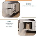 Ver mais imagens de Conjunto para Banheiro Bancada em Porcelanato com Cuba Esculpida, Armário e Espelheira Ripy 80cm Branco