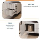 Ver mais imagens de Conjunto para Banheiro Bancada em Porcelanato com Cuba Esculpida, Armário e Espelheira Ripy 80cm Ye