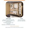 Conjunto para Banheiro Bancada em Porcelanato com Cuba Esculpida, Armário e Espelheira Ripy 80cm - 3
