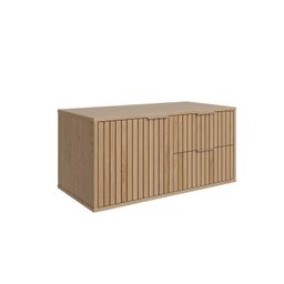 Conjunto para Banheiro Bancada em Porcelanato com Cuba Esculpida, Armário e Espelheira Ripy 80cm - 11